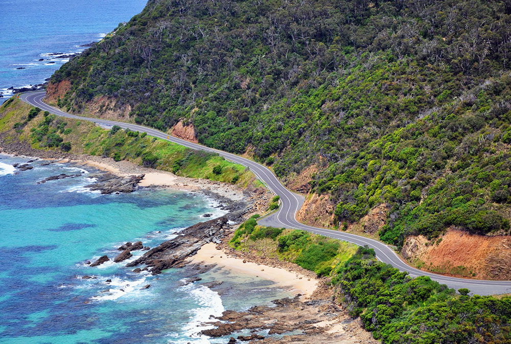 Droga wzdłuż australijskiego wybrzeża